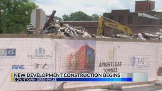 Demolition begins for new residential development near downtown Greenville