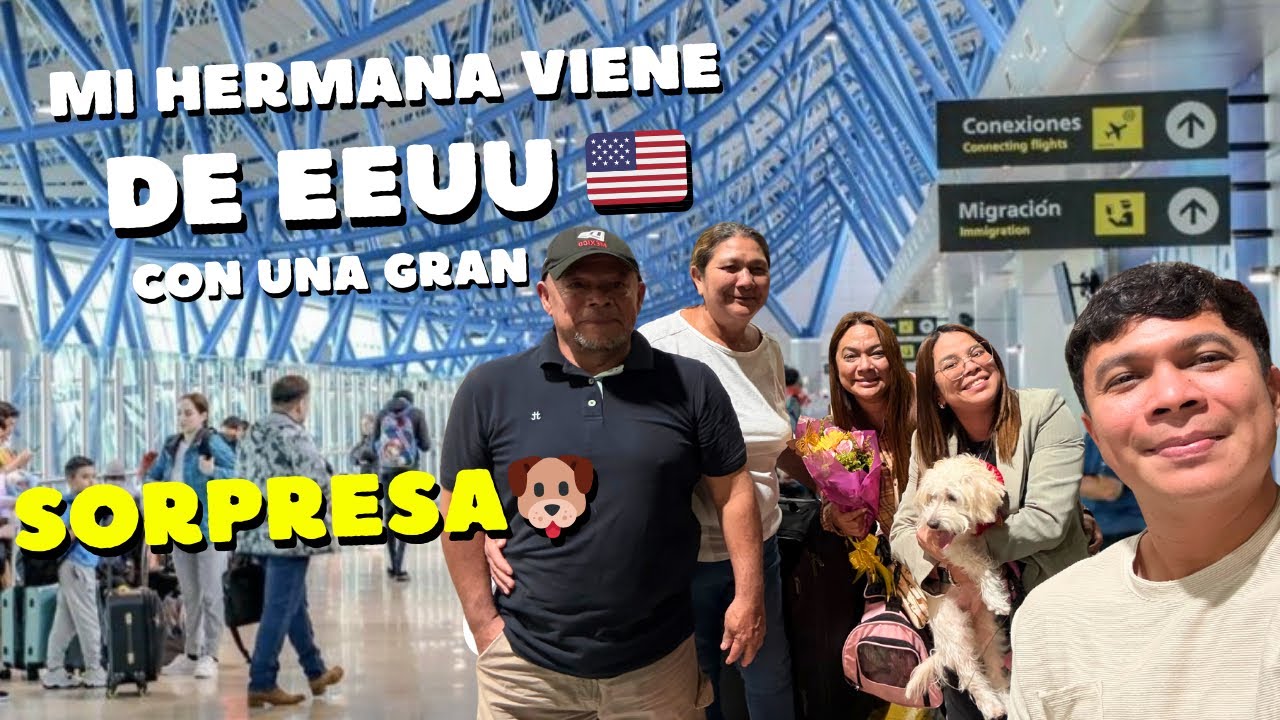 FUIMOS POR MI HERMANA que viene de EEUU 🇺🇸 AL AEROPUERTO de EL SALVADOR 🇸🇻 