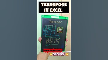 How to use Transpose Data in Excel - Multiple Ways🤩 #excel #shorts