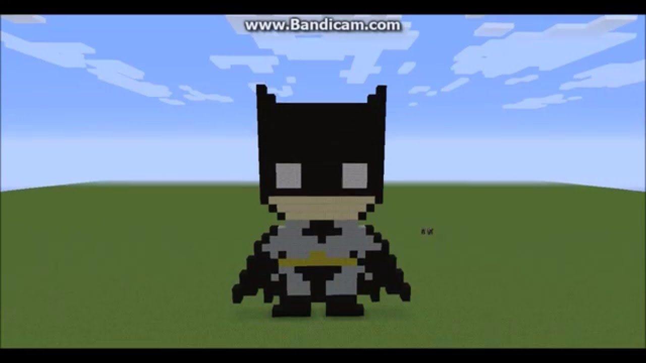 Minecraft Batman Pixel Art! - YouTube