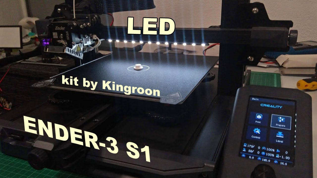Installation of Kingroon Universal LED Light Bar Kit on Ender3-S1 