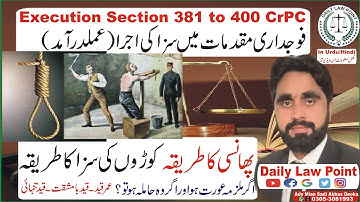 Execution of Punishment in Criminal Cases | CrPC Sections 381 to 400 | Death Sentence, Whipping Etc