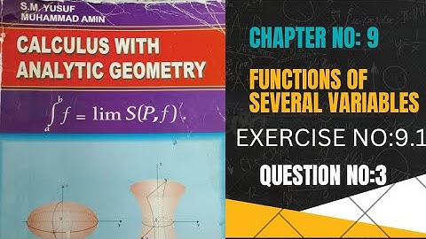 Calculus with analytical geometry chp#9 exercise no:9.1 question no:3