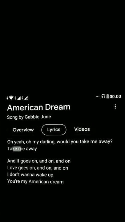Story wa lagu American Dream by Gabbie June🎶
