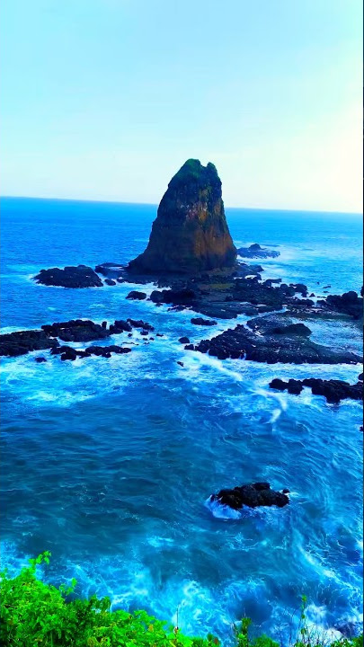 Beautiful sea view papuma beach jember #travel #nature #indonesia #natureheals #viral