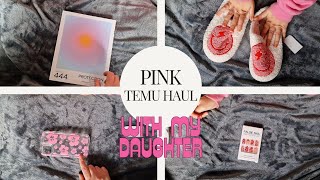 Pink Temu Finds | Aesthetic haul | first haul with my daughter screenshot 3
