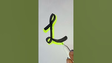 3d Letter L | 3d Calligraphy art #shorts #calligraphy #trendingvideo #3dcalligraphy