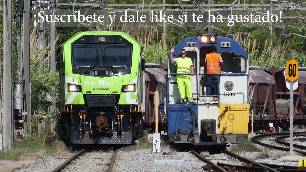Tren de trabajos de FEVE por FGC Llobregat-Anoia