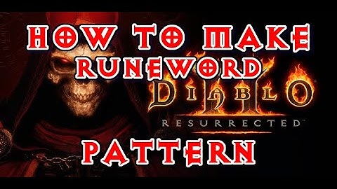 Diablo 2 Resurrected 2.4 - How to make Runeword Pattern - Tal Ort Thul