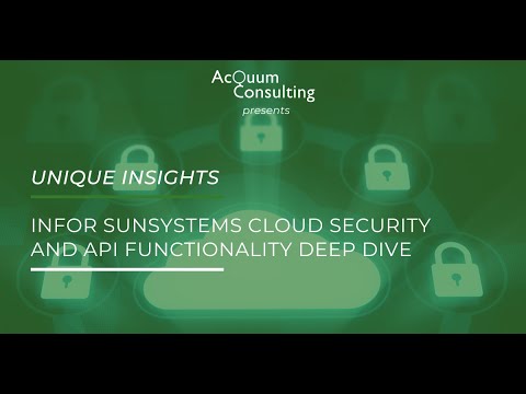 API and Cloud Security on Infor's SunSystems