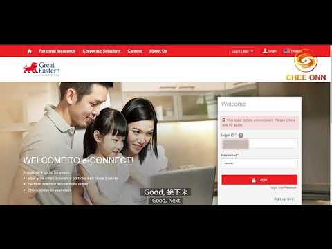 如何注册大东方eConnect平台 ( How to sign up Great Eastern eConnect portal )