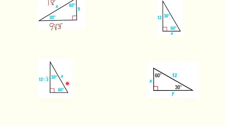 Geometry:  Special Right Triangle:  30-60-90