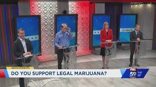 The candidates discuss the possibility of legalizing marijuana for medicinal or recreational use Resimi