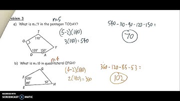 Geometry 6.1: Polygon Angle Sum Theorems