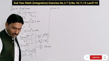 Integration||Integration lectures||Definite Integrals||2nd Year Math Lec-110@tariqshaheenmaths1492