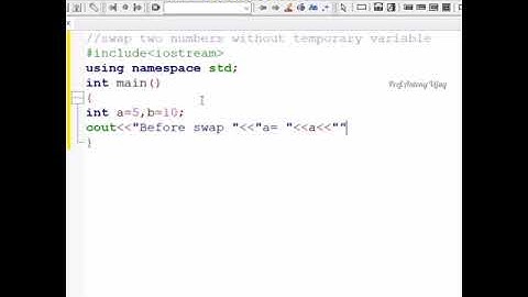 Swap Two Numbers without Temporary Variable in C++ Programming | Prof. Antony Vijay #shorts