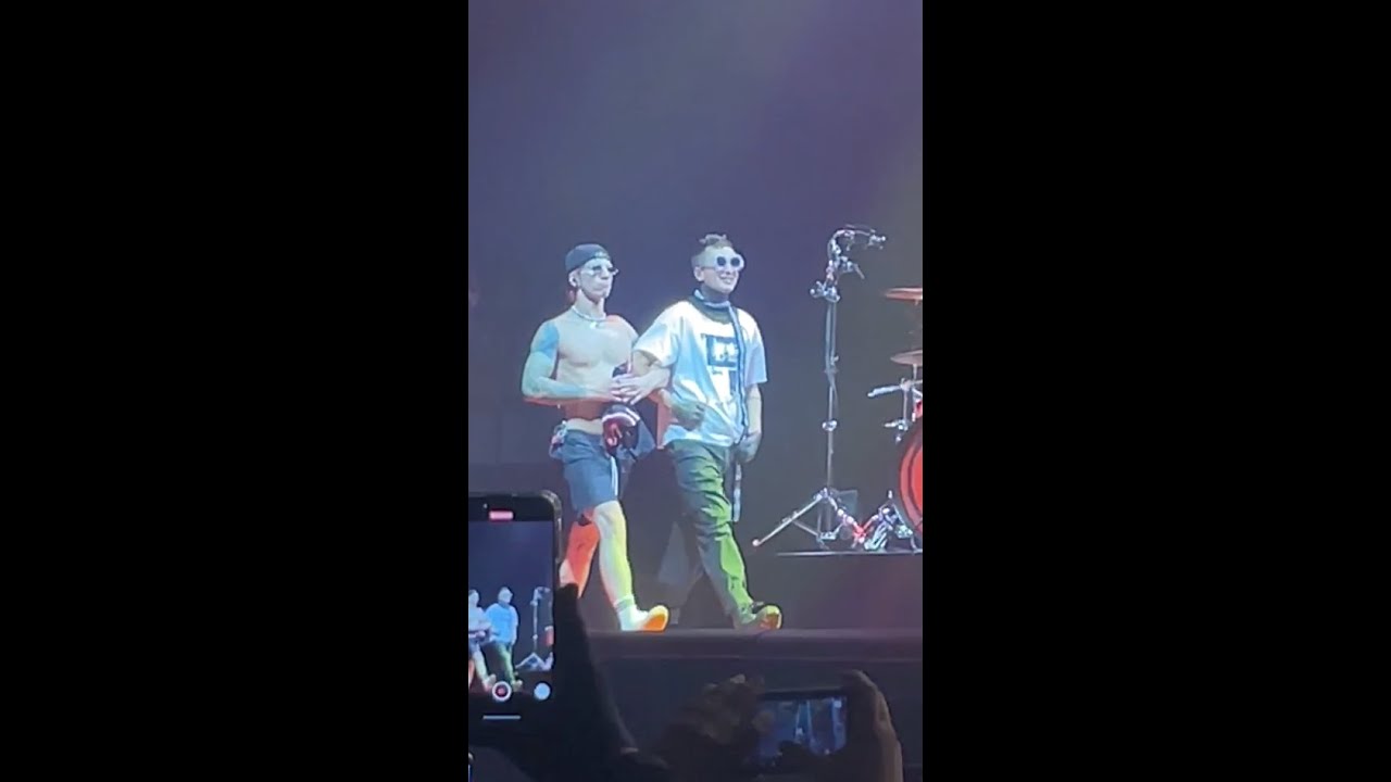 Tyler and shirtless Josh's Wedding procession