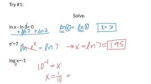 Pre-Calc 3.4 pt. 1 Solving Exponential & Logarithmic Equations