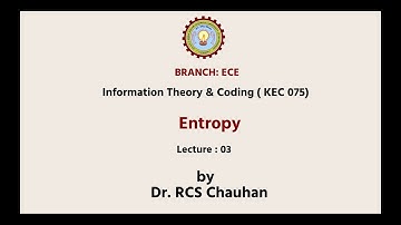 Information Theory & Coding | Entropy | AKTU Digital Education