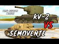 Kv2 vs semovente da 7518  tank physics mobile  simulation of the chassis of the tank