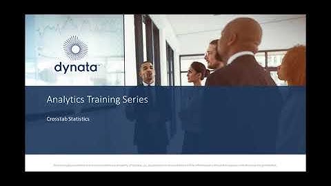 Dynata Training Series: MarketSight - Crosstab Stats