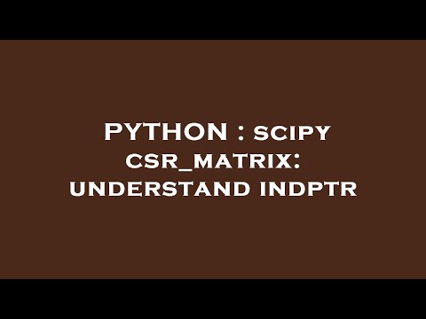 PYTHON : scipy