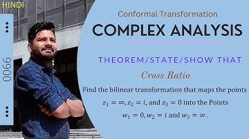 Find Bilinear Transformation that maps the points 𝑧₁=∞, 𝑧₂= 𝑖, 𝑧₃=0 into the points 𝑤₁=0, 𝑤₂=𝑖, 𝑤₃=∞