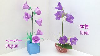 【折り紙】モモバギキョウ ／【Origami】Campanula persicifolia