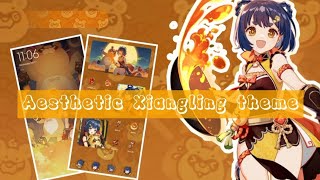 Xiangling aesthetic home screen 🧡 Genshin impact screenshot 2