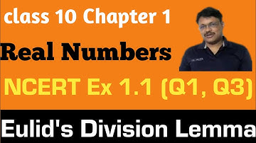 real numbers class 10 cbse | exercise 1.1 | Euclid division lemma class 10 |chapter 1 part 1
