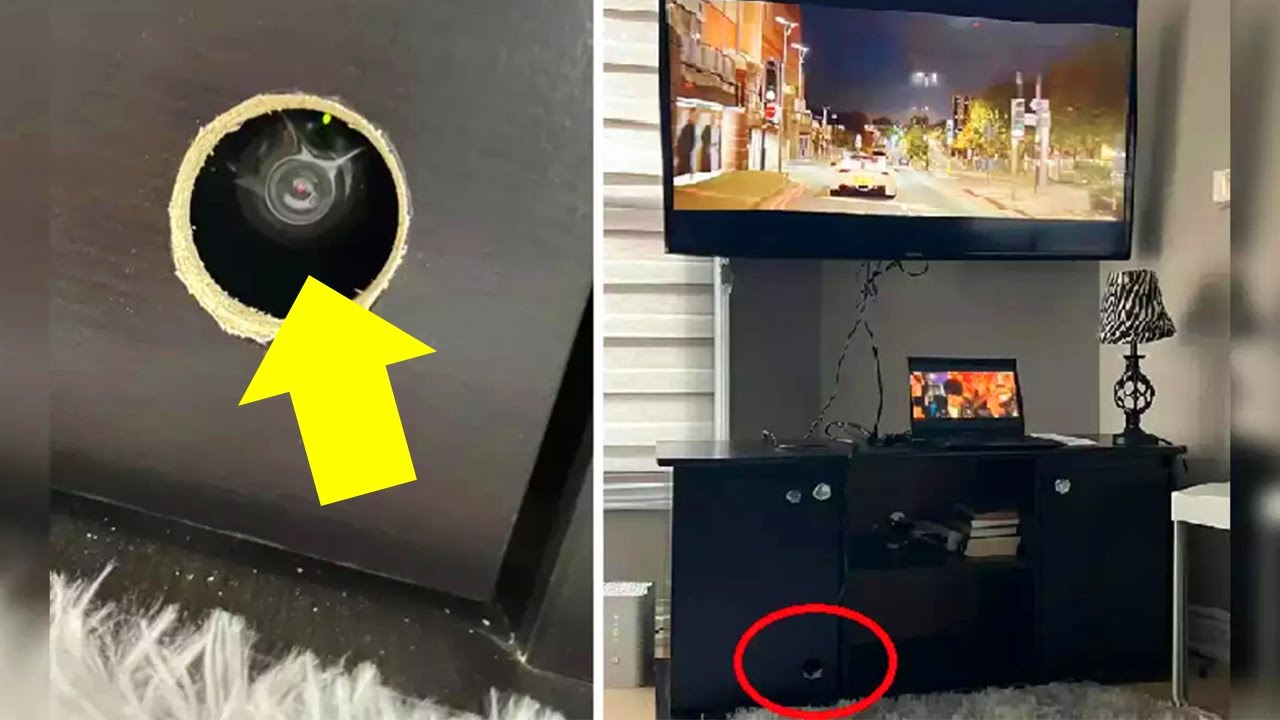Family finds hidden camera inside TV of their Airbnb property YouTube