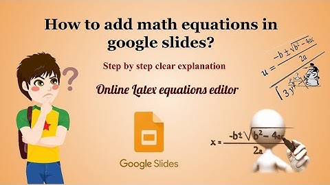 How to add Math and Chemistry equations in google slides without software? #education #maths #school