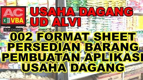 002 Pembuatan Aplikasi Usaha Dagang VBA Excel - Sheet Persediaan Barang