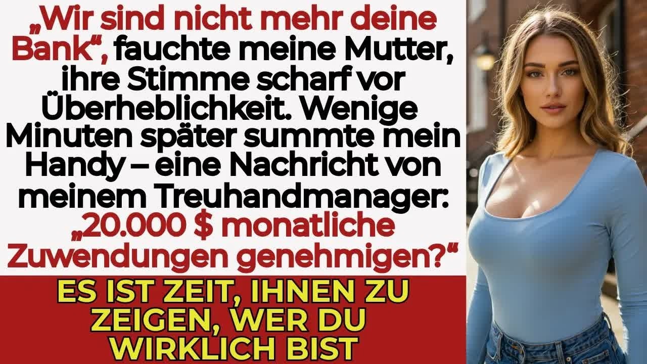 Meine Familie sagte： „Wir sind nicht mehr deine Bank“ — Minuten später brach das Chaos aus…