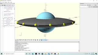 How to make an UFO on Openscad, Basic Openscad tutorial for biginners