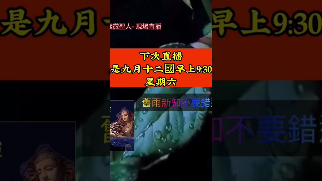 「紫微聖人」下次直播是9月12號亞洲時間晚上星期六9:30 ，大家不要錯過！感謝大家！ 縮圖