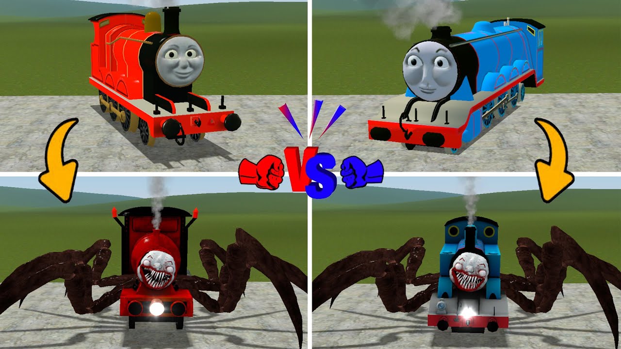 EVERYTHING TURNED INTO MONSTER: THOMAS EATER, MCQUEEN EATER, CAR EATER and HOUSE EATER... in Gmod!