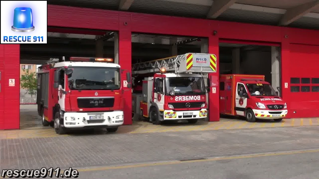 Barcelona fire department // B319 + E21 + S25 Bombers de Barcelona Parc de Llevant