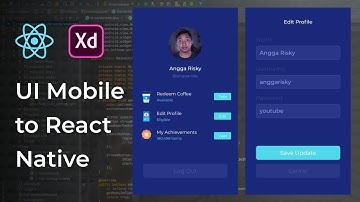 Edit Profile UI Design Adobe Xd to React Native Tutorial