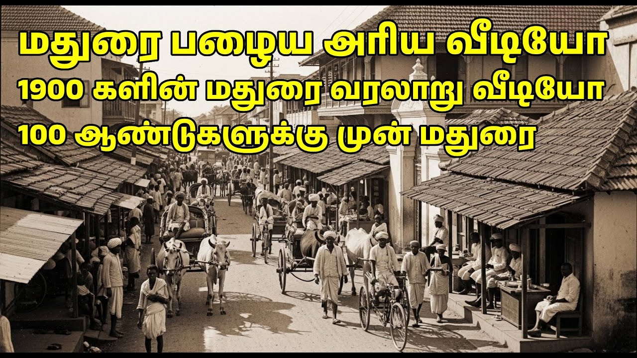 மதுரை பழைய அரிய வீடியோ | 1900 களின் மதுரை வரலாறு வீடியோ | 100 ஆண்டுகளுக்கு முன் மதுரை | Old madurai