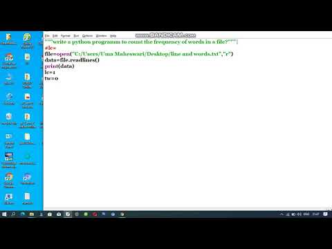 python Programme to count the frequency of words in a file