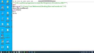 python Programme to count the frequency of words in a file