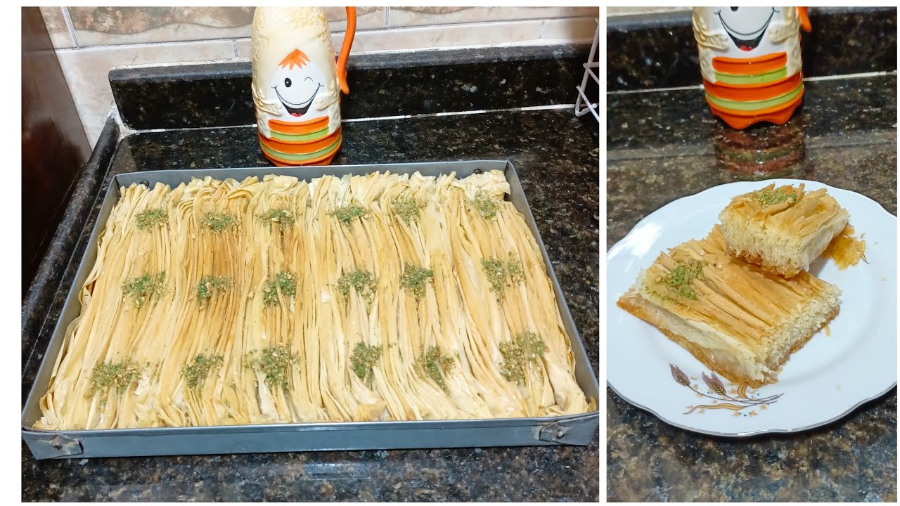 اسرع بقلاوه تعمليها من الجلاش المكشكشه اسرع حلويات  في زحمه رمضان 🌜