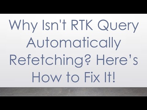 Why Isn't RTK Query Automatically Refetching? Here’s How to Fix It!