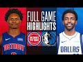 Detroit Pistons vs. Dallas Mavericks Full Game Highlights | Oct 20 | 2023 NBA Preseason