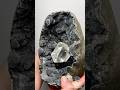 Authentic Optical Calcite &amp; Black Druzy Chalcedony Stalactites |Artist-Assembled Mineral Art (India)