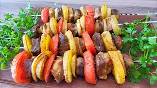 DELICIOUS BAKED VEGETABLES WITH MEAT AND MUSHROOMS