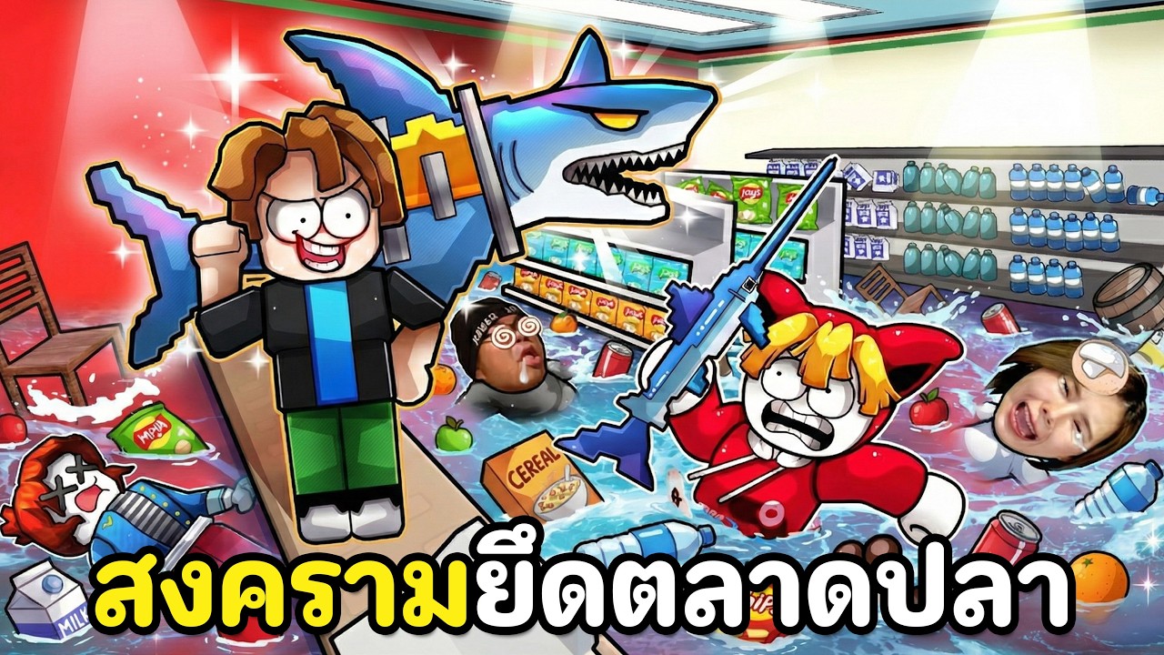 ขโมยปลาหายากมาฟาดกัน ในตลาดปลา