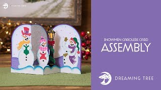 SVG File - Snowmen Carolers Card - Assembly Tutorial (For Cricut, Silhouette, and ScanNCut)