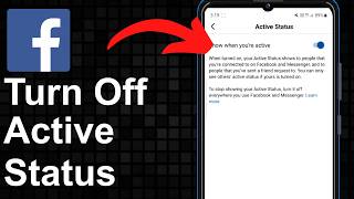 How To Turn Off Active Status On Facebook Messenger